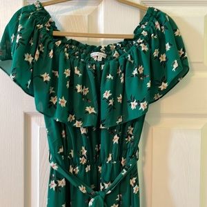 Floral Midi Dress, off shoulder option